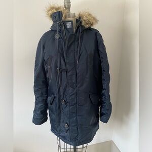 J.Crew Women’s Navy Military Parka Size Small
